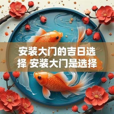 安装大门的吉日选择 安装大门是选择安装吉日吗