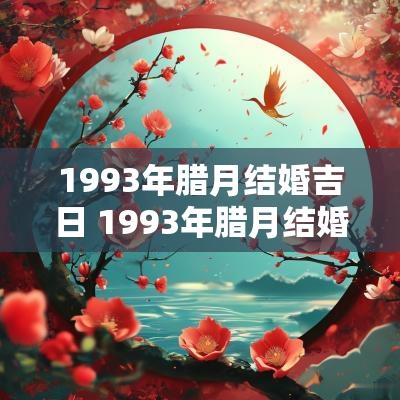 1993年腊月结婚吉日 1993年腊月结婚吉日有哪些