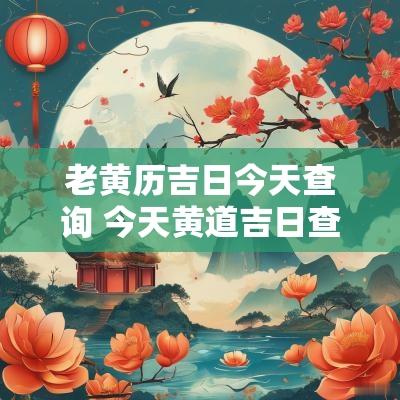 老黄历吉日今天查询 今天黄道吉日查询老黄历