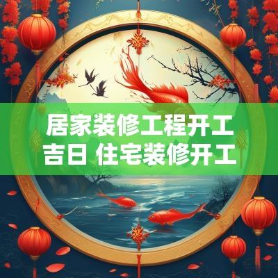 居家装修工程开工吉日 住宅装修开工吉祥语