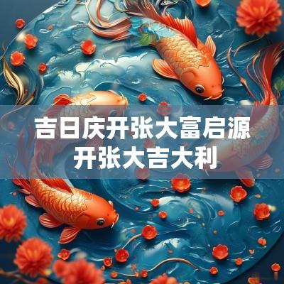 吉日庆开张大富启源 开张大吉大利