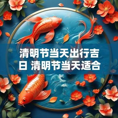 清明节当天出行吉日 清明节当天适合出行吗