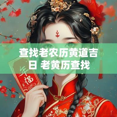查找老农历黄道吉日 老黄历查找