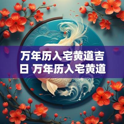 万年历入宅黄道吉日 万年历入宅黄道吉日查询