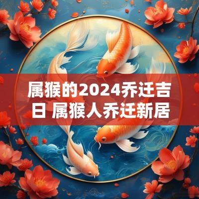 属猴的2025乔迁吉日 属猴人乔迁新居吉祥日