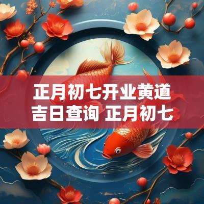 正月初七开业黄道吉日查询 正月初七是黄道吉日吗