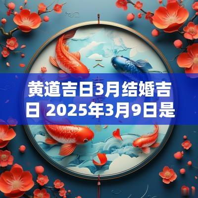 黄道吉日3月结婚吉日 2025年3月9日是结婚黄道吉日