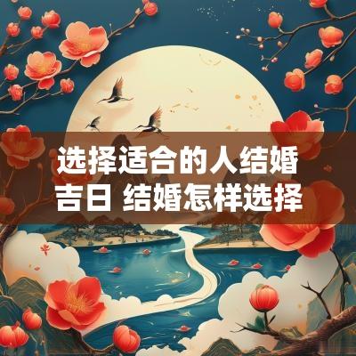选择适合的人结婚吉日 结婚怎样选择吉日最好