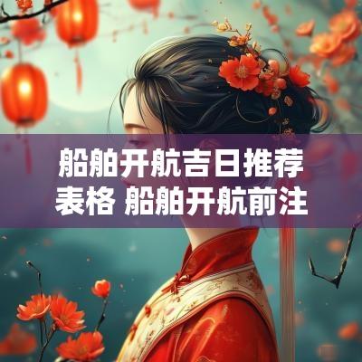 船舶开航吉日推荐表格 船舶开航前注意事项有哪些