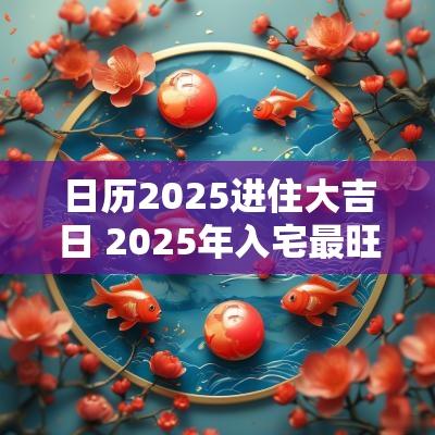 日历2025进住大吉日 2025年入宅最旺的吉日