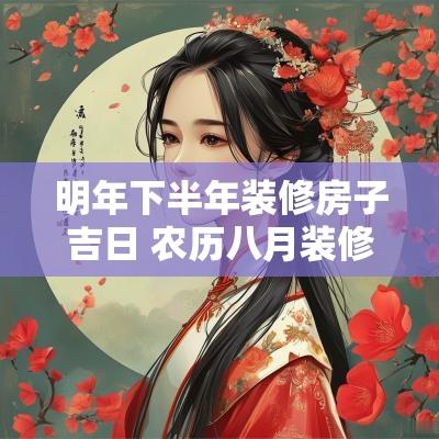 明年下半年装修房子吉日 农历八月装修房子开工吉日