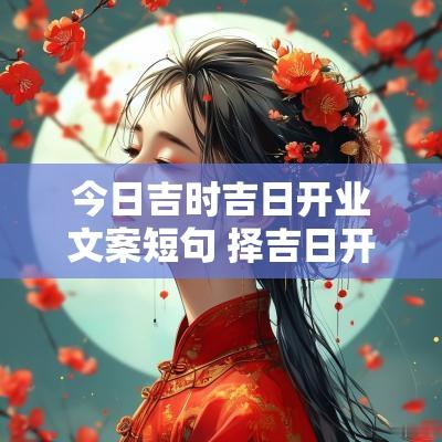 今日吉时吉日开业文案短句 择吉日开业的文案