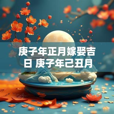庚子年正月嫁娶吉日 庚子年己丑月