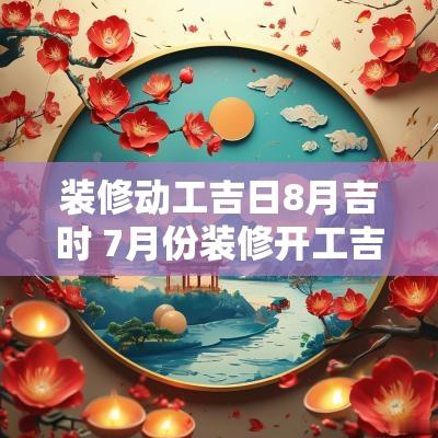 装修动工吉日8月吉时 7月份装修开工吉日吉时