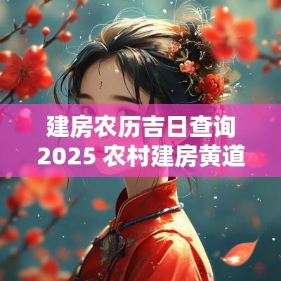 建房农历吉日查询2025 农村建房黄道吉日