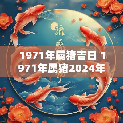 1971年属猪吉日 1971年属猪2025年运程及每月运程