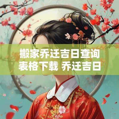 搬家乔迁吉日查询表格下载 乔迁吉日查询2025黄道吉日查询