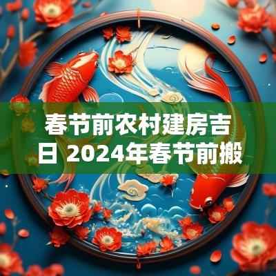 春节前农村建房吉日 2025年春节前搬家的黄道吉日