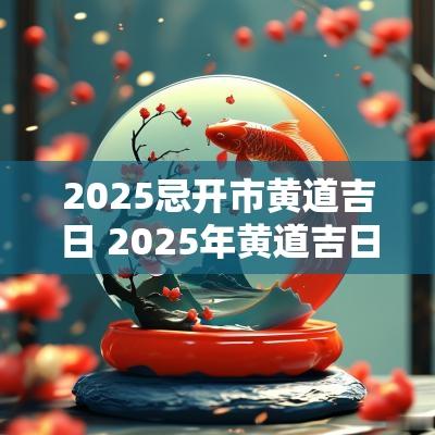 2025忌开市黄道吉日 2025年黄道吉日