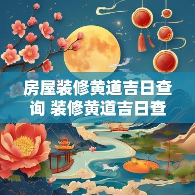 房屋装修黄道吉日查询 装修黄道吉日查询万年历