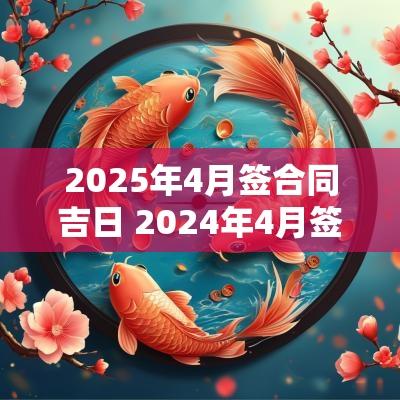 2025年4月签合同吉日 2025年4月签合同吉日