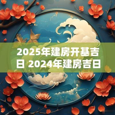 2025年建房开基吉日 2025年建房吉日