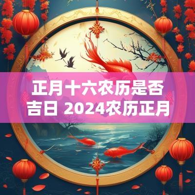 正月十六农历是否吉日 2025农历正月十六是好日子吗