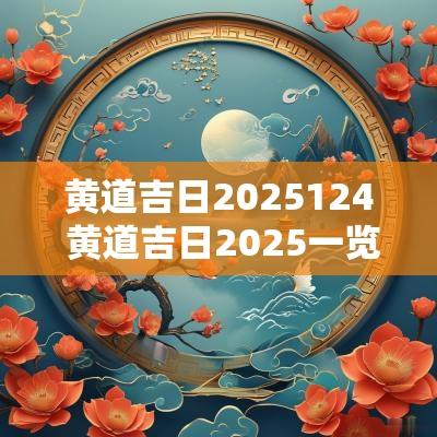 黄道吉日2025124 黄道吉日2025一览表