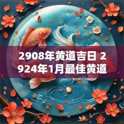 2908年黄道吉日 2924年1月最佳黄道吉日