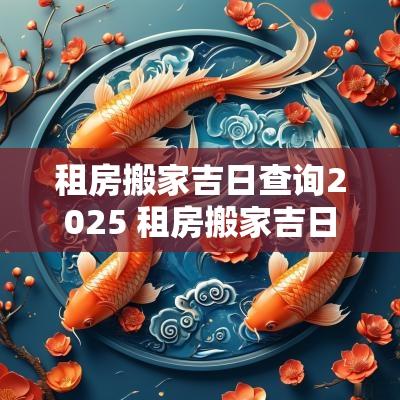 租房搬家吉日查询2025 租房搬家吉日2025