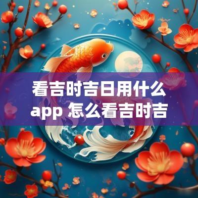 看吉时吉日用什么app 怎么看吉时吉日