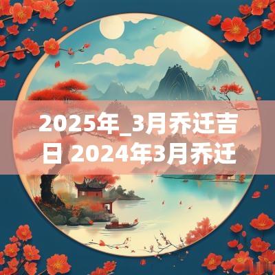2025年_3月乔迁吉日 2025年3月乔迁黄道吉日一览表
