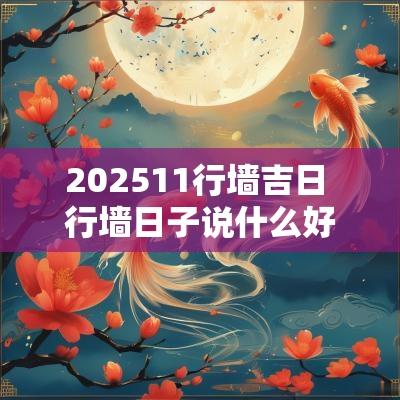202511行墙吉日 行墙日子说什么好话