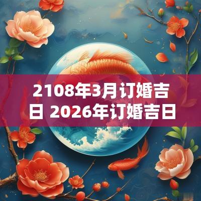 2108年3月订婚吉日 2026年订婚吉日一览表