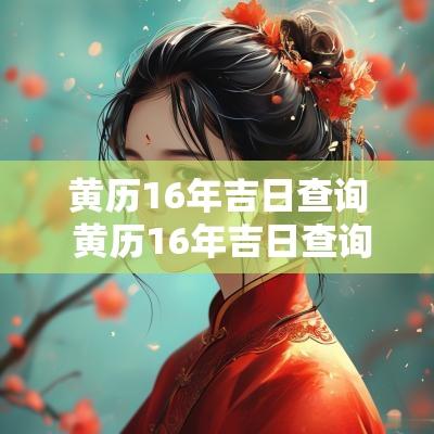 黄历16年吉日查询 黄历16年吉日查询大全