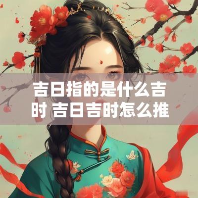 吉日指的是什么吉时 吉日吉时怎么推算