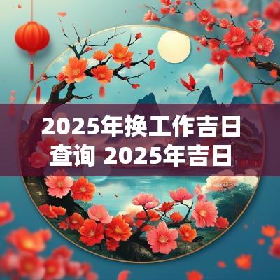 2025年换工作吉日查询 2025年吉日