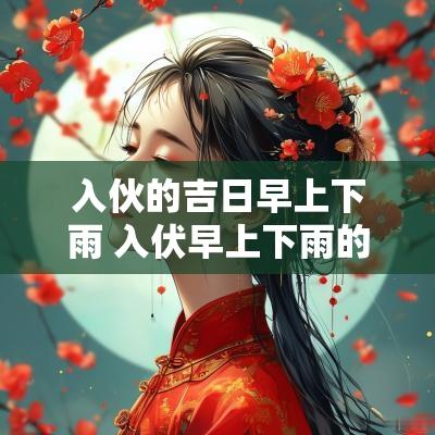 入伙的吉日早上下雨 入伏早上下雨的说法