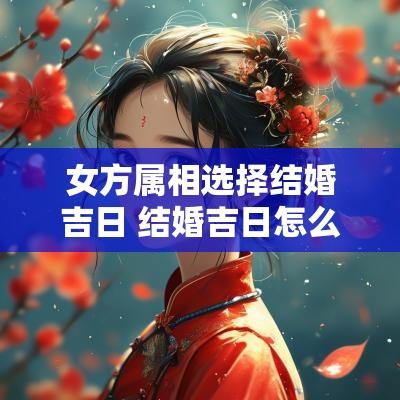女方属相选择结婚吉日 结婚吉日怎么选择避开属相相冲