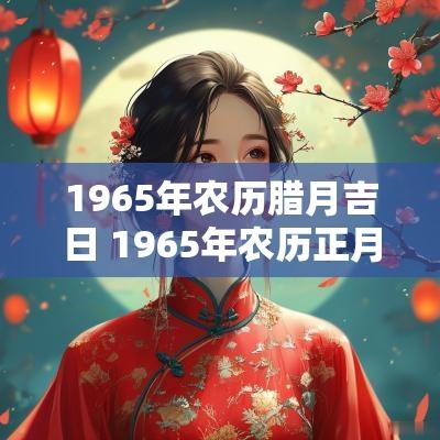 1965年农历腊月吉日 1965年农历正月初二是什么星座
