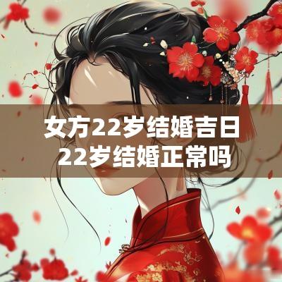 女方22岁结婚吉日 22岁结婚正常吗