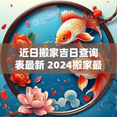 近日搬家吉日查询表最新 2025搬家最佳吉日查询