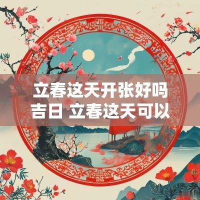 立春这天开张好吗吉日 立春这天可以出门吗