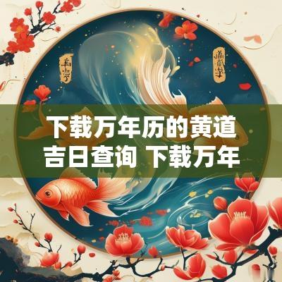 下载万年历的黄道吉日查询 下载万年历黄道吉日