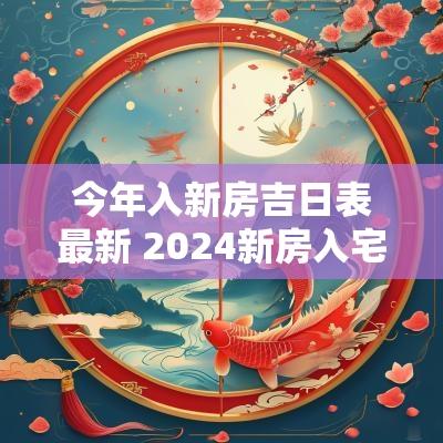 今年入新房吉日表最新 2025新房入宅黄道吉日