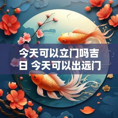 今天可以立门吗吉日 今天可以出远门吗2025年正月十七