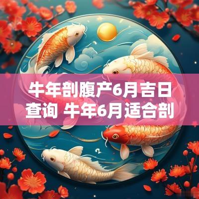 蛇年剖腹产6月吉日查询 蛇年6月适合剖腹产的日子