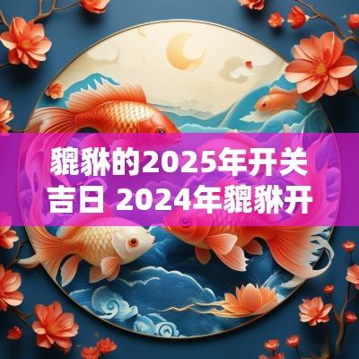 貔貅的2025年开关吉日 2025年貔貅开光的黄道吉日