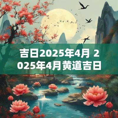 吉日2025年4月 2025年4月黄道吉日