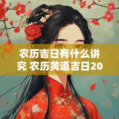 农历吉日有什么讲究 农历黄道吉日2025